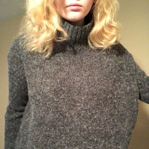 Dark grey turtleneck sweater